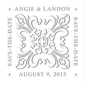 MONOGRAM EMBOSSING SEAL
Custom Square Design Save The Date Embosser