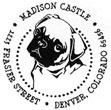 Custom Pug Dog Monogram Address Stamp