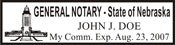 Notary Stamp
Nebraska Pre-Inked Notary Stamp