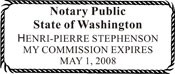 Notary Stamp
Washington Pre-Inked Notary Stamp