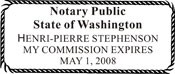 Notary Stamp
Washington Pre-Inked Notary Stamp