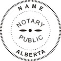 Alberta Canada Notary Embossing Seal
Notary Public