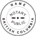 British Columbia Notary Embosser
Public Notary Seal