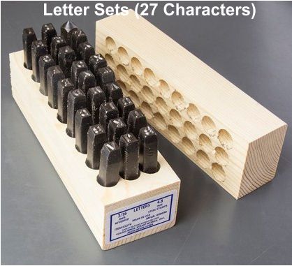 Letter Sets - Reversed Hand Stamps (27 Characters)