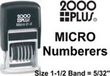 2000 Plus Micro Numbering Stamps