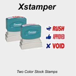 Xstamper Stock Stamps - Two Color