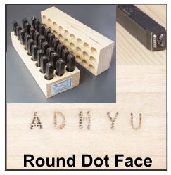 Round Face-Dot Design Steel Stamp Sets