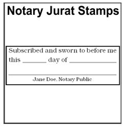 Notary Jurat Certificate Stamps