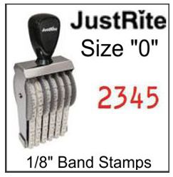 Justrite Numbering Band Stamps - 1/8