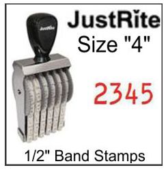 Justrite Numbering Band Stamps - 1/2