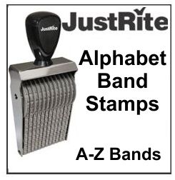 Justrite Alphabet Band Stamps