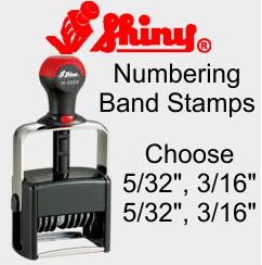 Shiny Non-Self-Inking Number Stamp Size 5 - 8 Bands