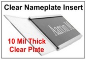 Lexan Clear Plastic Nameplate Insert