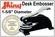 Desk Embossing Seal 1-5/8" Dia.