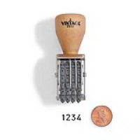 Vintage Pro Numbering 4 Band 3/16" Character Stamp