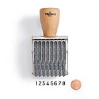 Vintage Pro Numbering 8 Band 1/4" Character Stamp