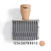 Vintage Pro Numbering 12 Band 3/8" Character Stamp