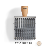 Vintage Pro Numbering 10 Band 5/8" Character Stamp