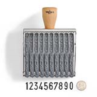 Vintage Pro Numbering 10 Band 3/4" Character Stamp
