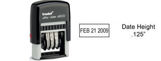 Trodat 4810 Self Inking Date Stamp Black Ink 