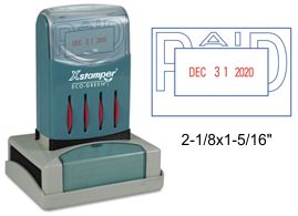 Xstamper 1827 Paid $ Pre Inked Laser Engraved Rubber Stamp Impression