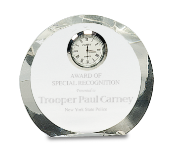 4-1/2" Round Premier Crystal Clock