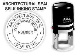 Architectural Self-Inking Stamp