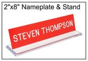 Acrylic 2"x8" Base and Name Plate
