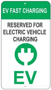 EV Fast Charging Station Sign