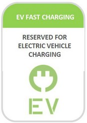 EV Fast Charging Station Sign