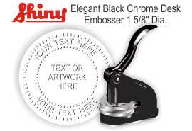 Elegant Black Chrome Desk Embosser
Elegant Desk Embosser - Black