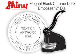 Elegant Black Chrome Desk Embosser
Elegant Desk Embosser - Black