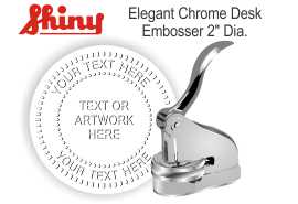 Elegant Chrome Embosser 
Elegant Desk Embosser - Chrome