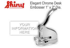 Elegant Chrome Embosser 
Elegant Desk Embosser - Chrome