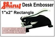 1"x2" Rectangle Embossing Seal
Desk Seal