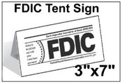 3" x 7" FDIC Tent Tabletop Sign
FDIC Sign
FDIC