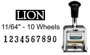 Lion Numbering Machine
B-37 Lion 10 Wheel, 3 Movement