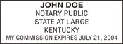 Notary Stamp
Kentucky Pre-Inked Notary Stamp