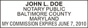 Notary Stamp
Maryland Pre-Inked Notary Stamp