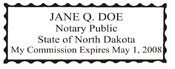 Notary Stamp
North Dakota Pre-Inked Notary Stamp