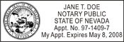 Notary Stamp
Nevada Pre-Inked Notary Stamp