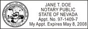 Notary Stamp
Nevada Pre-Inked Notary Stamp