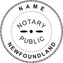 Notary Stamp
Newfoundland Pre-Inked Notary Stamp