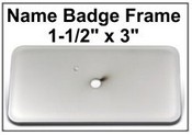 1.5x3 Badge Frame Frame only
Bright Silver Badge Frame, 1.5"x3"