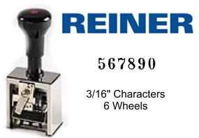 Reiner 316, 6-Wheel Numbering Machine