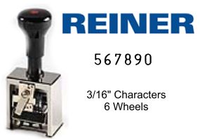 Reiner 317, 6-Wheel Numbering Machine