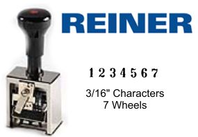 Reiner 318, 7-Wheel Numbering Machine