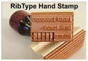 Ribbed Hand Stamps
Hand Stamps with ribbed backing