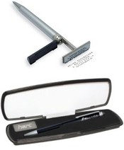 Heri Stamp+Stylus+Ball Pen 3 in 1 +2pcs Blue Ink Refills Option:Silver or  Black
