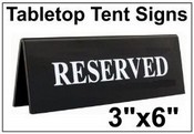 3" x 6" Table Top Tent Sign